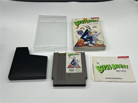 THE BUGS BUNNY CRAZY CASTLE - NES COMPLETE W/BOX & MANUAL - EXCELLENT COND