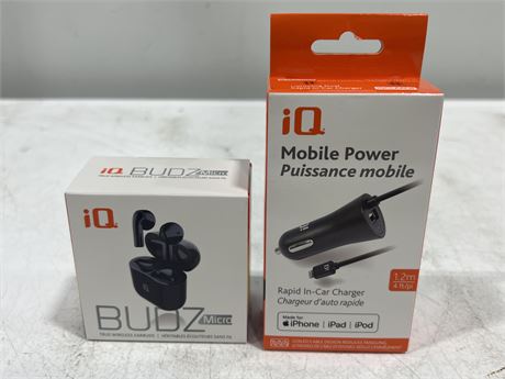 (NEW) IQ EARBUDS & CHARGER