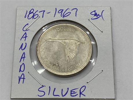 1867-1967 CANADIAN SILVER DOLLAR