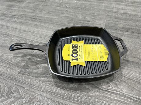 NEW LODGE CAST IRON AMERICAN MADE GRILL PAN - 10.5”