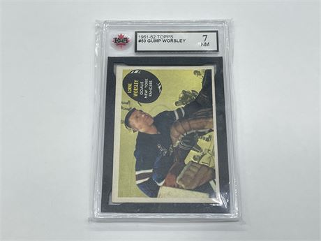 KSA 7 1961/62 GUMP WORSLEY TOPPS NHL CARD