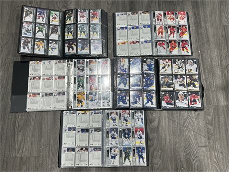 5 BINDERS OF NHL CARDS - MANY ROOKIES