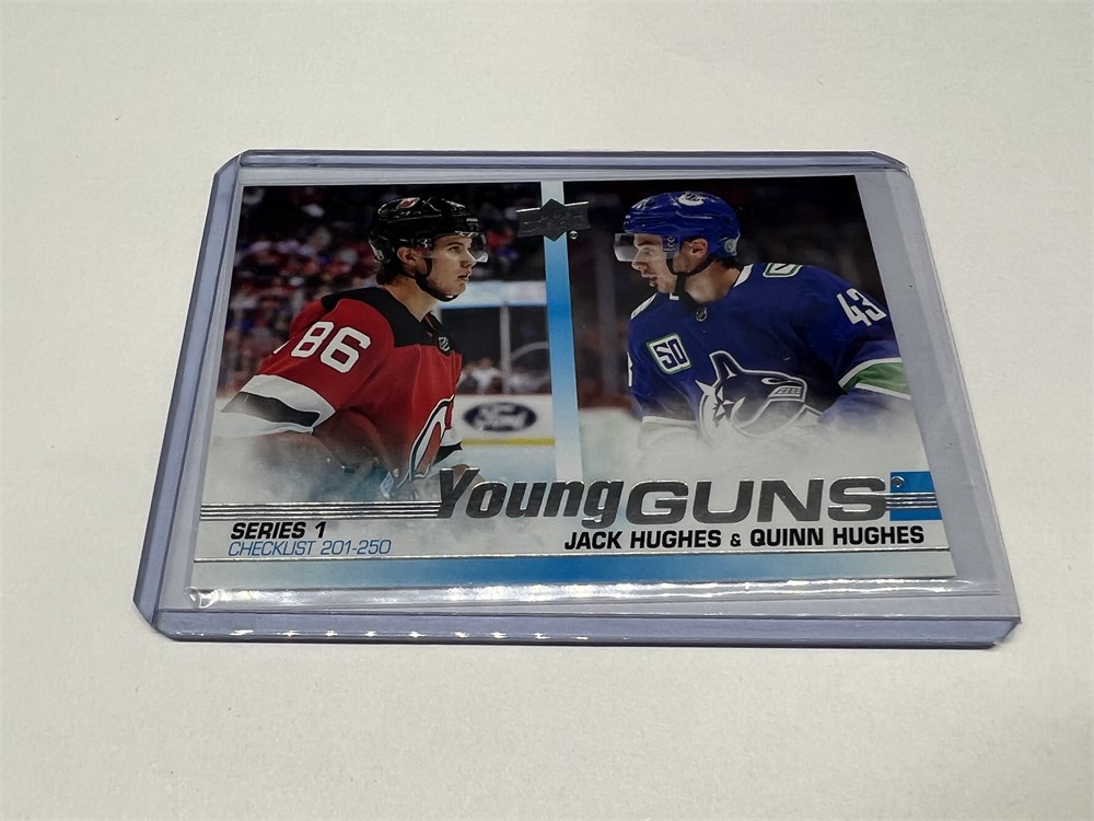 Urban Auctions - JACK HUGHES / QUINN HUGHES YOUNG GUNS CARD