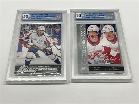 2 GCG GRADED NHL YOUNG GUNS CARDS