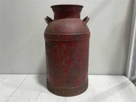 LARGE HEAVY METAL MILK CAN 23”