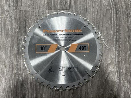 NEW POWER SONIC 10” CARBIDE TIPPED SAW BLADE