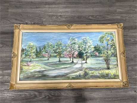 ORIGINAL SIGNED OIL ON CANVAS PAINTING - 45”x25”
