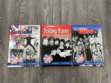 3 ROCK N ROLL BOOKS W/ SEALED PHOTOS INCLUDED