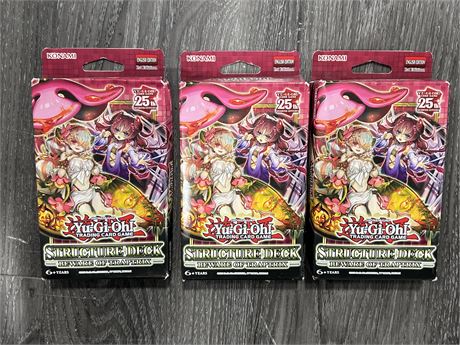 3 SEALED YU-GI-OH STRUCTURE DECK BOXES