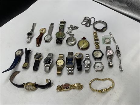LARGE LOT OF MISC WATCHES