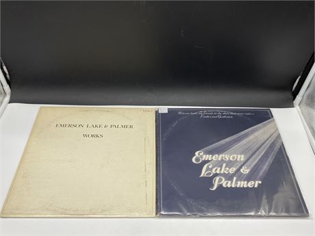 2 EMERSON LAKE & PALMER RECORDS - 1 3 RECORD LP - VG+