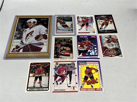 10 JEREMY ROENICK CARDS INCLUDING ROOKIE