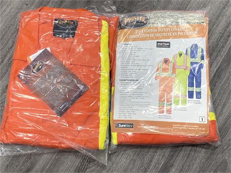 2 NEW IN BAG PIONEER COVERALLS-1 SIZE 54 1 SIZE 56