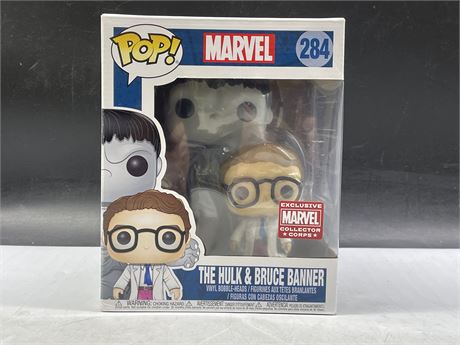 MARVEL THE HULK & BRUCE BANNER FUNKO POP EXCLUSIVE MARVEL COLLECTOR CORPS