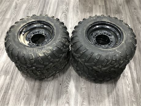 4 ATV TIRES (2 Different sizes, see photos)