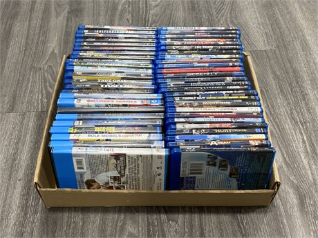 BOX OF 50 BLU-RAY DVDS