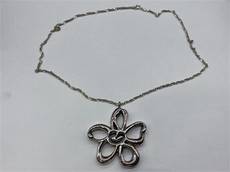 HUGE 925 STERLING PENDANT & CHAIN - OVER 1OZ OF SILVER (21” CHAIN)
