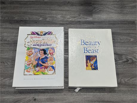 2 DISNEY COLLECTORS DELUXE BOX SETS - SNOW WHITE & BEAUTY & THE BEAST