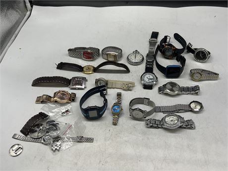 LOT OF MISC WATCHES / PARTS - ROLEX IS A FAKE