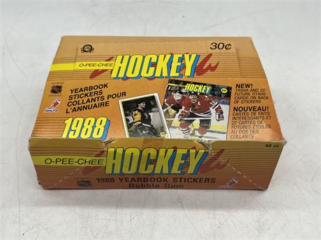 48 UNOPENED 1988 OPC NHL WAX STICKER PACKS