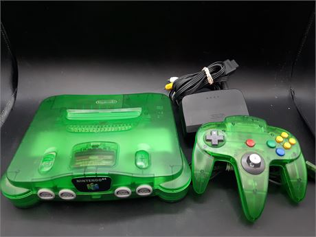 LIMITED EDITION GREEN N64 CONSOLE - EXCELLENT CONDITION