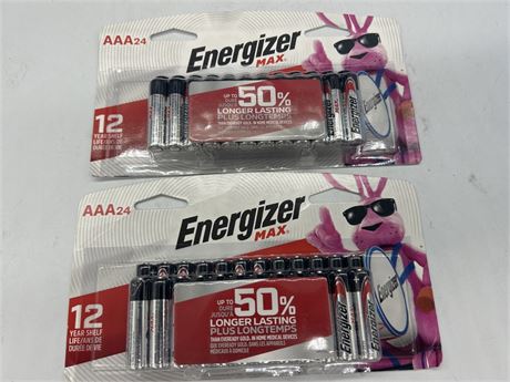 2 NEW 24 PACKS OF AAA ENERGIZER BATTERIES