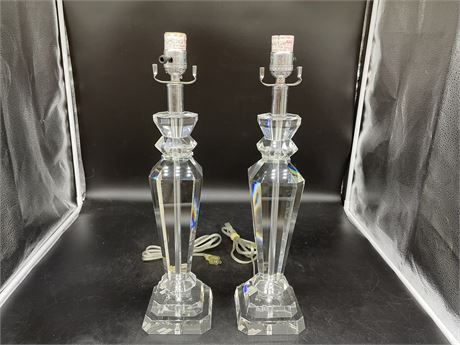 2 WELL MADE MODERN CRYSTAL LAMPS