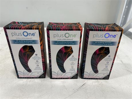 3 NEW PLUS ONE ADULT AIR PULSING AROUSERS