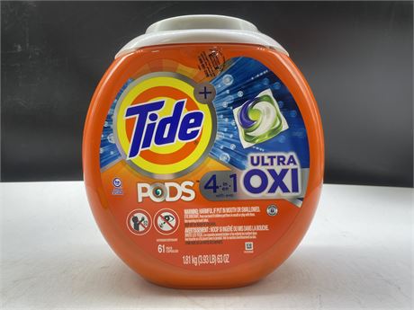 (NEW) TIDE PODS 4 IN 1 WITH ULTRA OXI