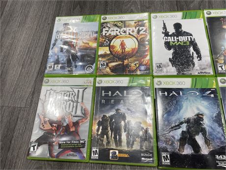 10 MISCELLANEOUS XBOX 360 GAMES (CONDITION VARIES)