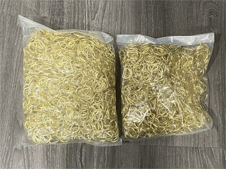 2 BAGS OF BRASS D RINGS