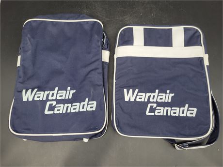 2 VINTAGE WARDAIR CARRY ON BAGS