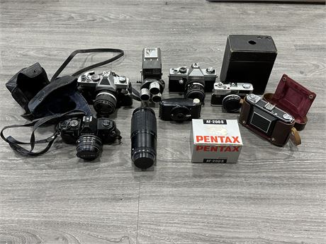 10PC VINTAGE CAMERA COLLECTION