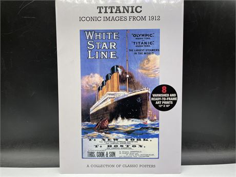 TITANIC ICONIC IMAGES - SET OF 8 POSTERS