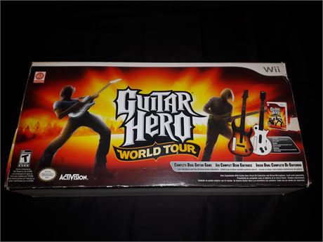 GUITAR HERO WORLD TOUR WITH TWO GUITARS - CIB - EXCELLENT CONDITION - WII