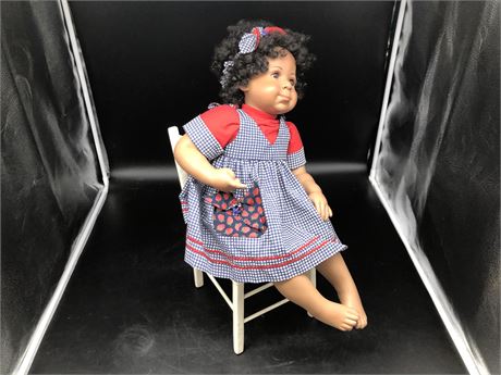 MARIE OSMOND DOLL STACY STRAWBERRY WITH CHAIR(21” tall)