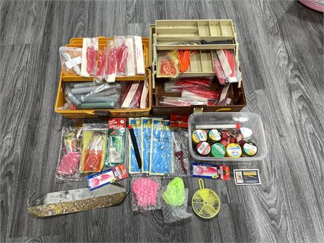 TACKLE BOXES / CONTAINER WITH CONTENTS
