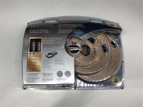 MONSTER CABLE NEW ALL IN ONE COMPLETE HOME THEATRE WIRING KIT W/ CONNECTORS