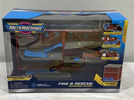 NEW MISP MICRO MACHINES FIRE RESCUE PLAYSET