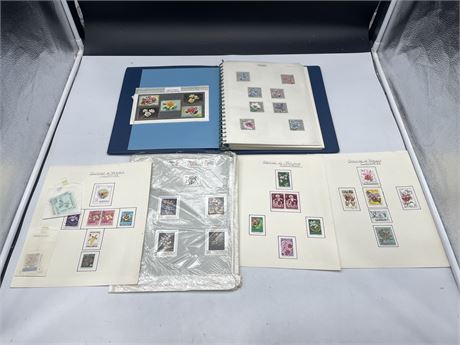 STAMP COLLECTION - PLANT TROPICAL COLLECTION WORLD WIDE - MANY COUNTRIES