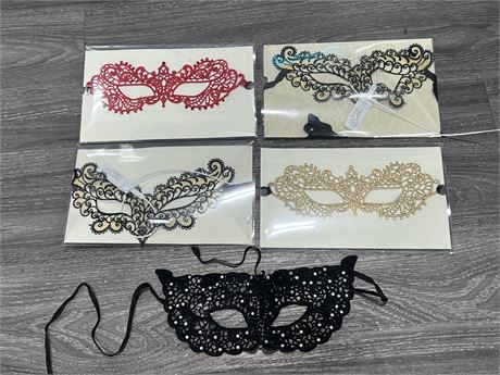 5 VENETIAN EYE MASKS - HAND CRAFTED IN ITALY