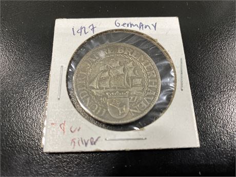 1927 GERMAN SILVER COIN