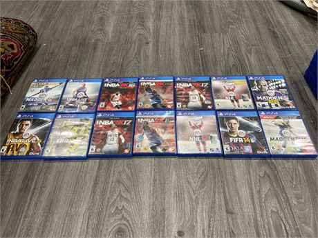 14 MISCELLANEOUS PS4 GAMES - GOOD CONDITION