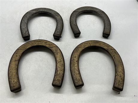 4 EARLY STEEL HORSE SHOES