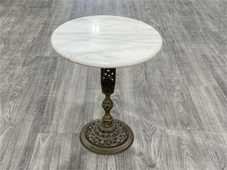 MARBLE PEDESTAL / SIDE TABLE (15”X17.5”)