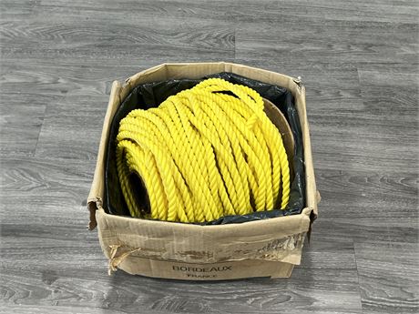 LARGE COIL OF 1/2” YELLOW POLY ROPE
