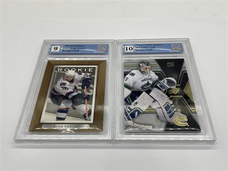 2 MISC GCG GRADED 9/10 ROOKIE CARDS