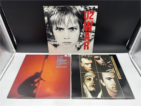 3 U2 RECORDS - VG
