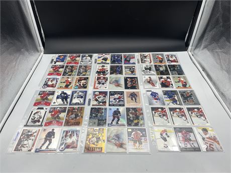 6 SHEETS OF LINDROS ROOKIES / INSERTS