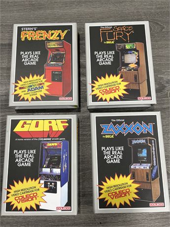 4 ORIGINAL COLECO VISION GAMES IN HARD COLLECTOR CASES
